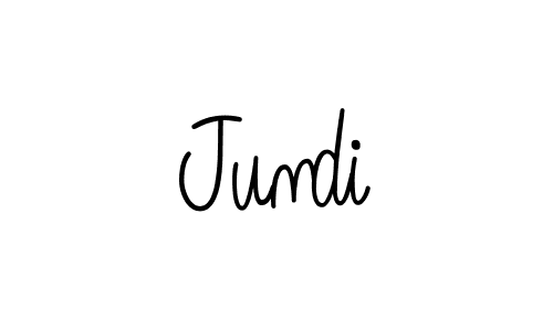 Use a signature maker to create a handwritten signature online. With this signature software, you can design (Angelique-Rose-font-FFP) your own signature for name Jundi. Jundi signature style 5 images and pictures png
