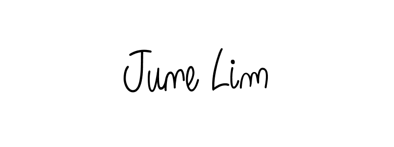 Create a beautiful signature design for name June Lim. With this signature (Angelique-Rose-font-FFP) fonts, you can make a handwritten signature for free. June Lim signature style 5 images and pictures png