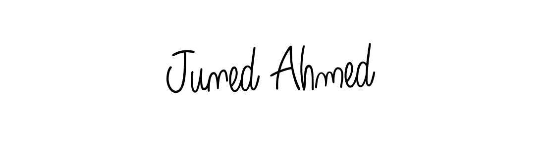 How to Draw Juned Ahmed signature style? Angelique-Rose-font-FFP is a latest design signature styles for name Juned Ahmed. Juned Ahmed signature style 5 images and pictures png