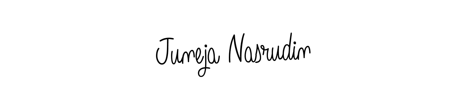 This is the best signature style for the Juneja Nasrudin name. Also you like these signature font (Angelique-Rose-font-FFP). Mix name signature. Juneja Nasrudin signature style 5 images and pictures png