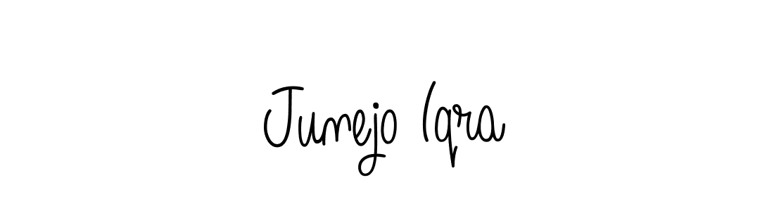 How to make Junejo Iqra signature? Angelique-Rose-font-FFP is a professional autograph style. Create handwritten signature for Junejo Iqra name. Junejo Iqra signature style 5 images and pictures png