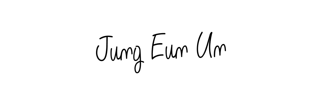 You should practise on your own different ways (Angelique-Rose-font-FFP) to write your name (Jung Eun Un) in signature. don't let someone else do it for you. Jung Eun Un signature style 5 images and pictures png