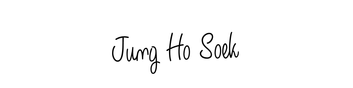 Make a beautiful signature design for name Jung Ho Soek. With this signature (Angelique-Rose-font-FFP) style, you can create a handwritten signature for free. Jung Ho Soek signature style 5 images and pictures png