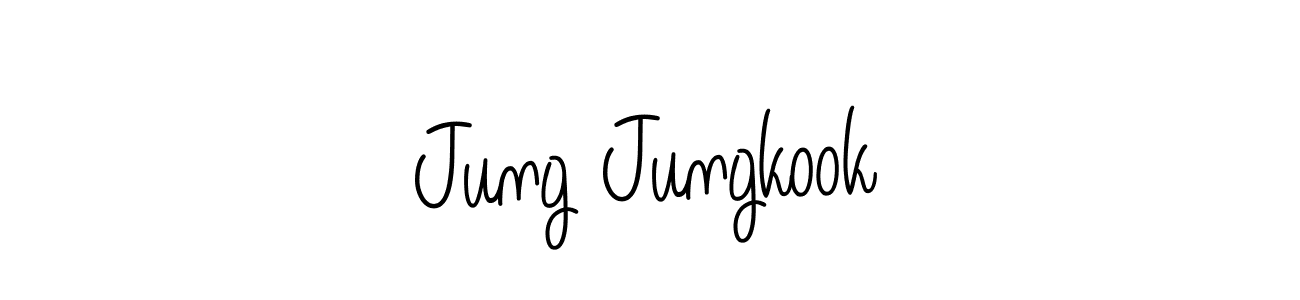 How to make Jung Jungkook name signature. Use Angelique-Rose-font-FFP style for creating short signs online. This is the latest handwritten sign. Jung Jungkook signature style 5 images and pictures png