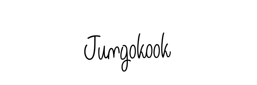 Make a beautiful signature design for name Jungokook. With this signature (Angelique-Rose-font-FFP) style, you can create a handwritten signature for free. Jungokook signature style 5 images and pictures png