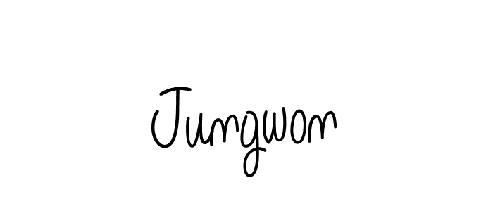 How to make Jungwon name signature. Use Angelique-Rose-font-FFP style for creating short signs online. This is the latest handwritten sign. Jungwon signature style 5 images and pictures png