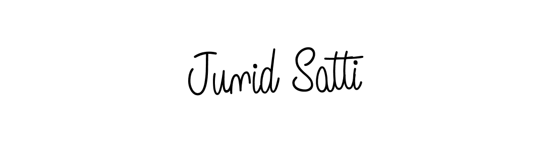 The best way (Angelique-Rose-font-FFP) to make a short signature is to pick only two or three words in your name. The name Junid Satti include a total of six letters. For converting this name. Junid Satti signature style 5 images and pictures png