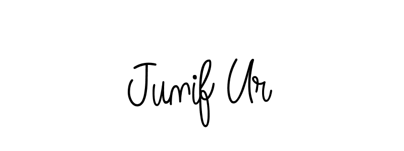 Junif Ur stylish signature style. Best Handwritten Sign (Angelique-Rose-font-FFP) for my name. Handwritten Signature Collection Ideas for my name Junif Ur. Junif Ur signature style 5 images and pictures png