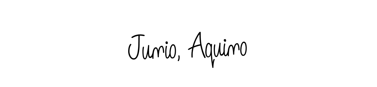 Create a beautiful signature design for name Junio, Aquino. With this signature (Angelique-Rose-font-FFP) fonts, you can make a handwritten signature for free. Junio, Aquino signature style 5 images and pictures png