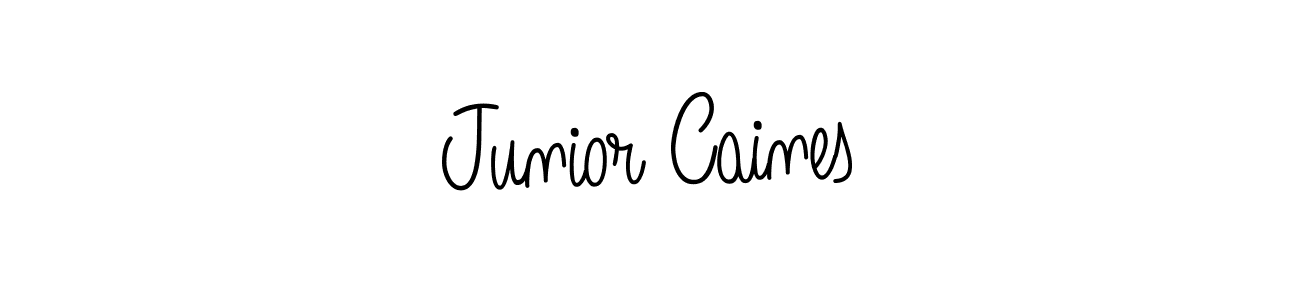 You should practise on your own different ways (Angelique-Rose-font-FFP) to write your name (Junior Caines) in signature. don't let someone else do it for you. Junior Caines signature style 5 images and pictures png