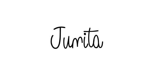 Design your own signature with our free online signature maker. With this signature software, you can create a handwritten (Angelique-Rose-font-FFP) signature for name Junita. Junita signature style 5 images and pictures png