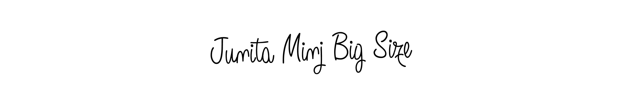 You should practise on your own different ways (Angelique-Rose-font-FFP) to write your name (Junita Minj Big Size) in signature. don't let someone else do it for you. Junita Minj Big Size signature style 5 images and pictures png