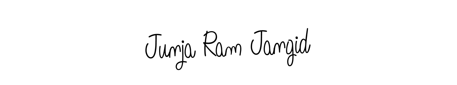 How to Draw Junja Ram Jangid signature style? Angelique-Rose-font-FFP is a latest design signature styles for name Junja Ram Jangid. Junja Ram Jangid signature style 5 images and pictures png