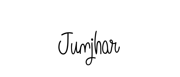 Junjhar stylish signature style. Best Handwritten Sign (Angelique-Rose-font-FFP) for my name. Handwritten Signature Collection Ideas for my name Junjhar. Junjhar signature style 5 images and pictures png