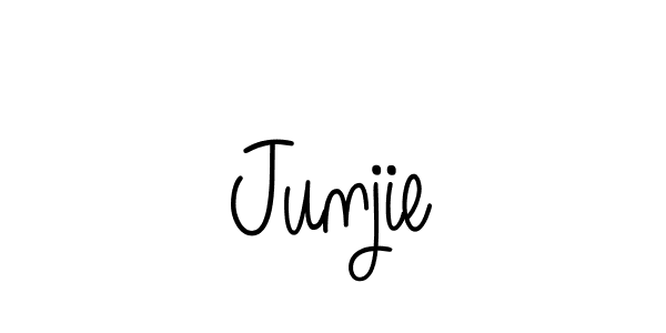 Use a signature maker to create a handwritten signature online. With this signature software, you can design (Angelique-Rose-font-FFP) your own signature for name Junjie. Junjie signature style 5 images and pictures png