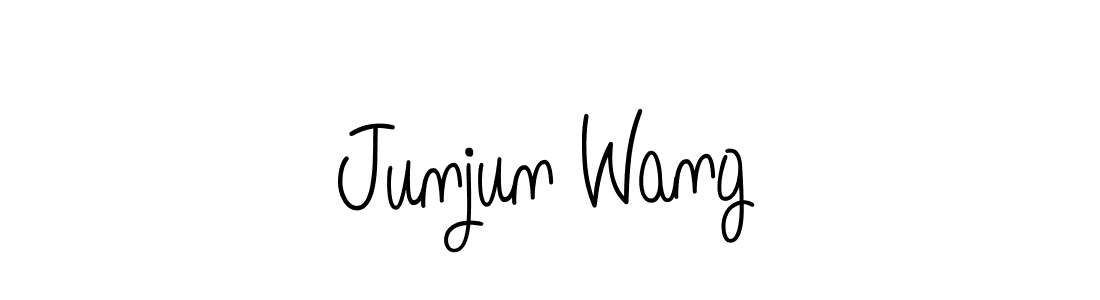 Create a beautiful signature design for name Junjun Wang. With this signature (Angelique-Rose-font-FFP) fonts, you can make a handwritten signature for free. Junjun Wang signature style 5 images and pictures png