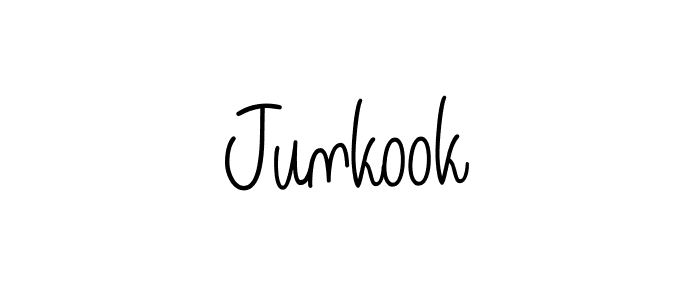 Make a beautiful signature design for name Junkook. With this signature (Angelique-Rose-font-FFP) style, you can create a handwritten signature for free. Junkook signature style 5 images and pictures png