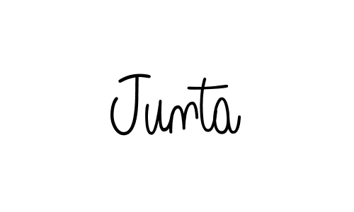 Design your own signature with our free online signature maker. With this signature software, you can create a handwritten (Angelique-Rose-font-FFP) signature for name Junta. Junta signature style 5 images and pictures png