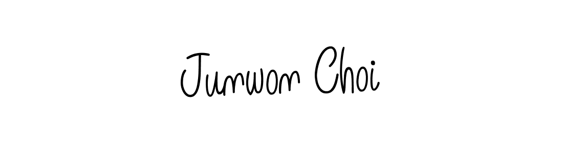 Junwon Choi stylish signature style. Best Handwritten Sign (Angelique-Rose-font-FFP) for my name. Handwritten Signature Collection Ideas for my name Junwon Choi. Junwon Choi signature style 5 images and pictures png