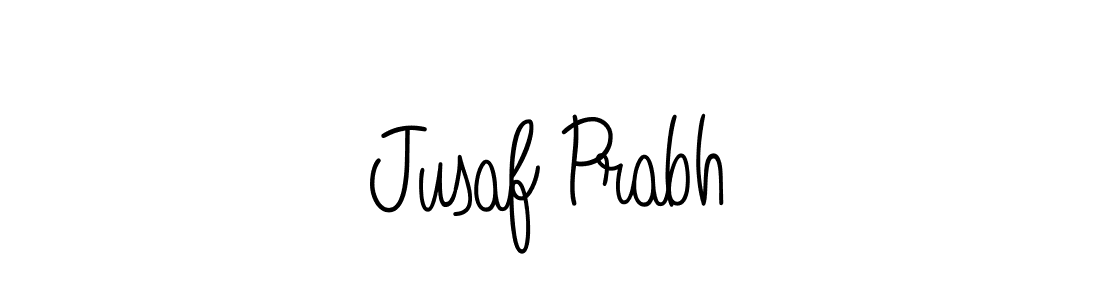 The best way (Angelique-Rose-font-FFP) to make a short signature is to pick only two or three words in your name. The name Jusaf Prabh include a total of six letters. For converting this name. Jusaf Prabh signature style 5 images and pictures png