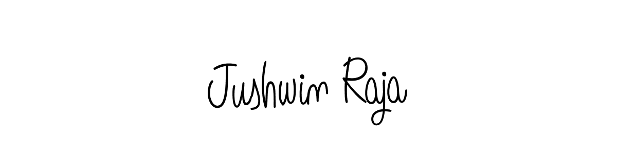 How to Draw Jushwin Raja signature style? Angelique-Rose-font-FFP is a latest design signature styles for name Jushwin Raja. Jushwin Raja signature style 5 images and pictures png