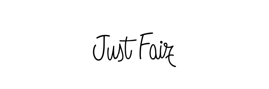 Use a signature maker to create a handwritten signature online. With this signature software, you can design (Angelique-Rose-font-FFP) your own signature for name Just Faiz. Just Faiz signature style 5 images and pictures png