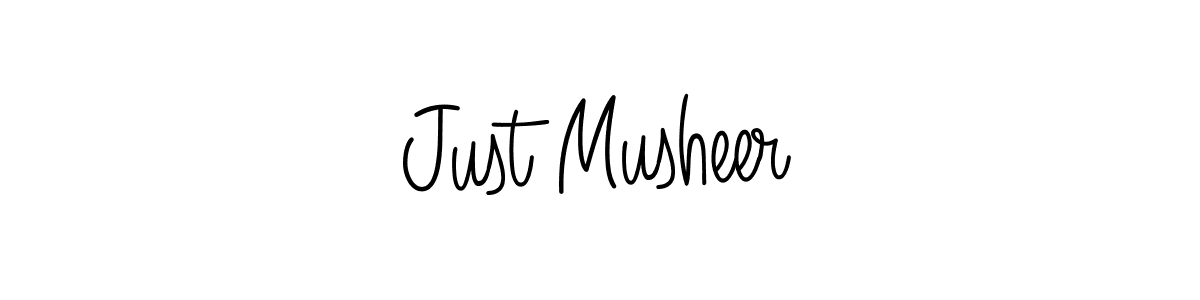 Just Musheer stylish signature style. Best Handwritten Sign (Angelique-Rose-font-FFP) for my name. Handwritten Signature Collection Ideas for my name Just Musheer. Just Musheer signature style 5 images and pictures png