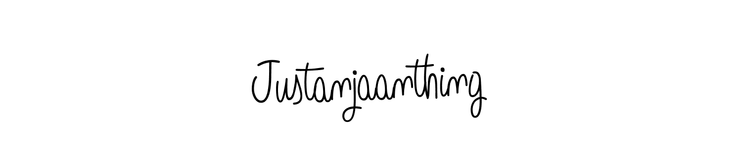 Create a beautiful signature design for name Justanjaanthing. With this signature (Angelique-Rose-font-FFP) fonts, you can make a handwritten signature for free. Justanjaanthing signature style 5 images and pictures png