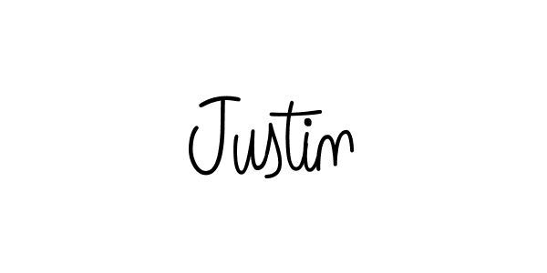 Make a beautiful signature design for name Justin. With this signature (Angelique-Rose-font-FFP) style, you can create a handwritten signature for free. Justin signature style 5 images and pictures png