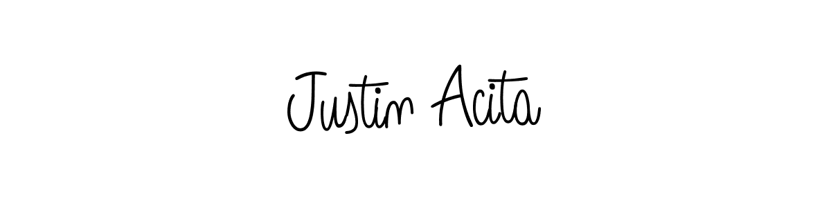 Also we have Justin Acita name is the best signature style. Create professional handwritten signature collection using Angelique-Rose-font-FFP autograph style. Justin Acita signature style 5 images and pictures png