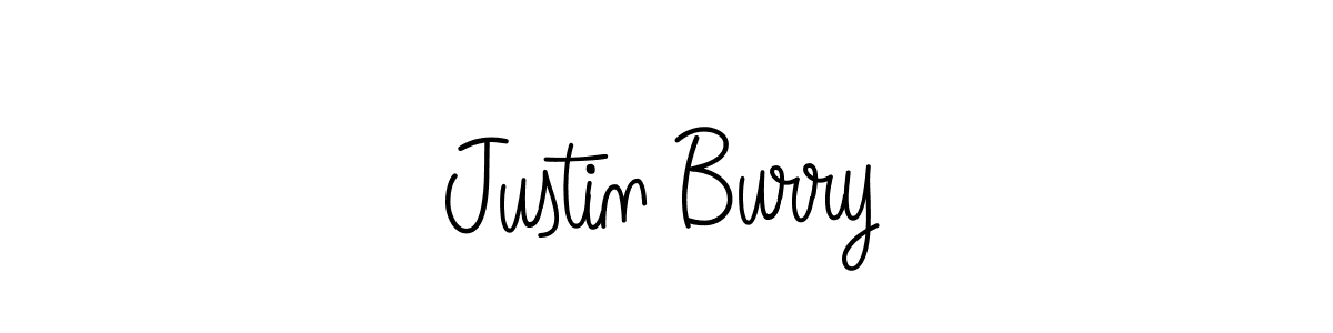 Make a beautiful signature design for name Justin Burry. With this signature (Angelique-Rose-font-FFP) style, you can create a handwritten signature for free. Justin Burry signature style 5 images and pictures png