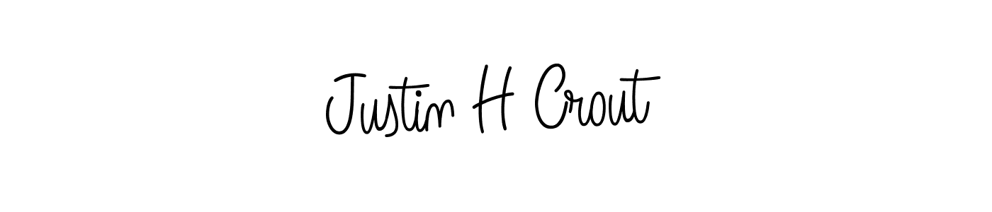 Justin H Crout stylish signature style. Best Handwritten Sign (Angelique-Rose-font-FFP) for my name. Handwritten Signature Collection Ideas for my name Justin H Crout. Justin H Crout signature style 5 images and pictures png