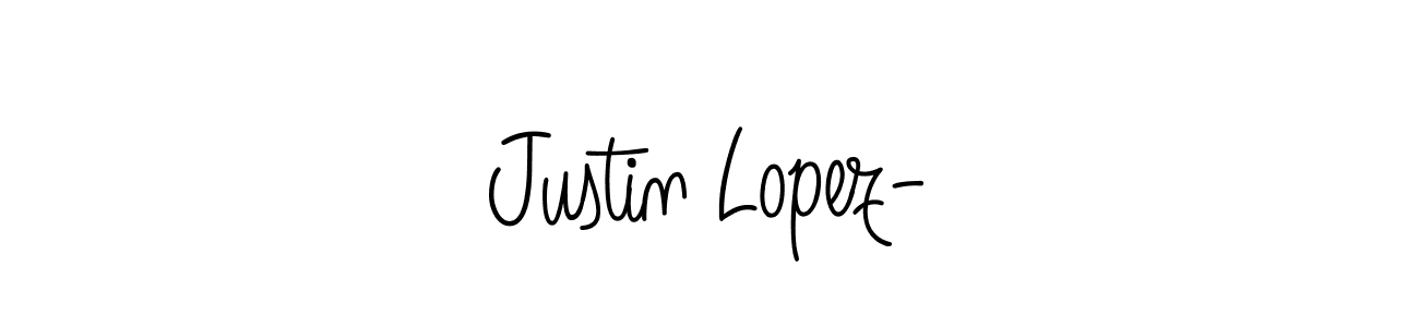 You can use this online signature creator to create a handwritten signature for the name Justin Lopez-. This is the best online autograph maker. Justin Lopez- signature style 5 images and pictures png