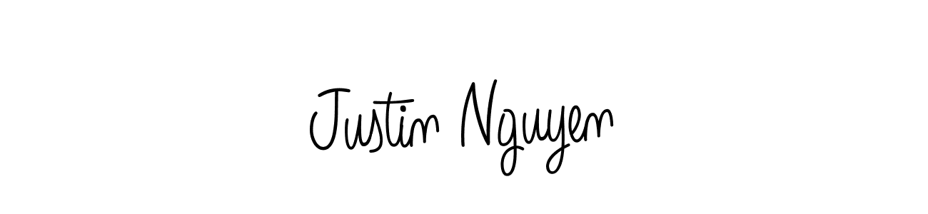 Design your own signature with our free online signature maker. With this signature software, you can create a handwritten (Angelique-Rose-font-FFP) signature for name Justin Nguyen. Justin Nguyen signature style 5 images and pictures png