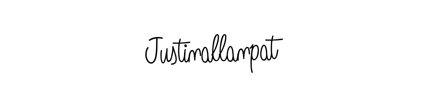 Make a beautiful signature design for name Justinallanpat. With this signature (Angelique-Rose-font-FFP) style, you can create a handwritten signature for free. Justinallanpat signature style 5 images and pictures png