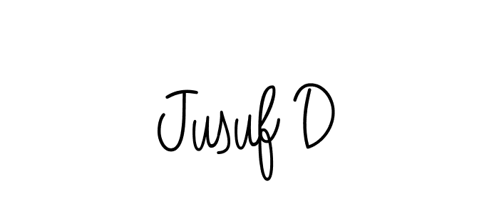 You should practise on your own different ways (Angelique-Rose-font-FFP) to write your name (Jusuf D) in signature. don't let someone else do it for you. Jusuf D signature style 5 images and pictures png