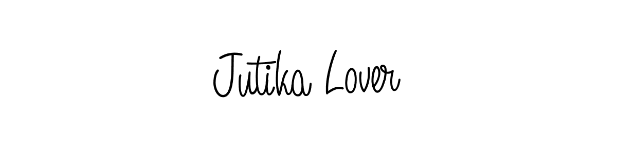 if you are searching for the best signature style for your name Jutika Lover. so please give up your signature search. here we have designed multiple signature styles  using Angelique-Rose-font-FFP. Jutika Lover signature style 5 images and pictures png