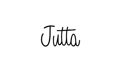 You should practise on your own different ways (Angelique-Rose-font-FFP) to write your name (Jutta) in signature. don't let someone else do it for you. Jutta signature style 5 images and pictures png