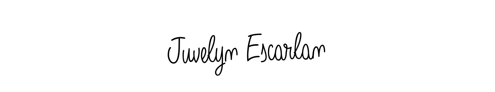 How to make Juvelyn Escarlan name signature. Use Angelique-Rose-font-FFP style for creating short signs online. This is the latest handwritten sign. Juvelyn Escarlan signature style 5 images and pictures png