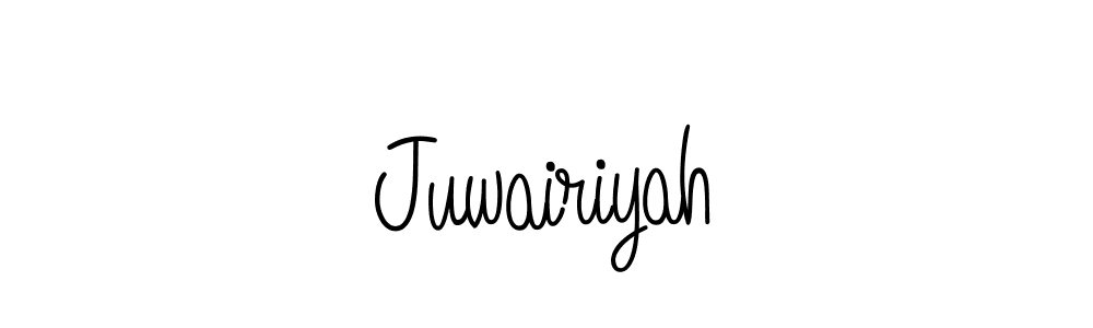 The best way (Angelique-Rose-font-FFP) to make a short signature is to pick only two or three words in your name. The name Juwairiyah include a total of six letters. For converting this name. Juwairiyah signature style 5 images and pictures png