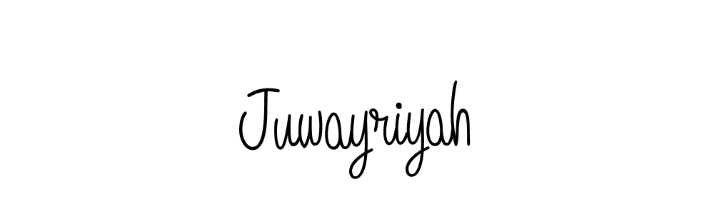 Use a signature maker to create a handwritten signature online. With this signature software, you can design (Angelique-Rose-font-FFP) your own signature for name Juwayriyah. Juwayriyah signature style 5 images and pictures png