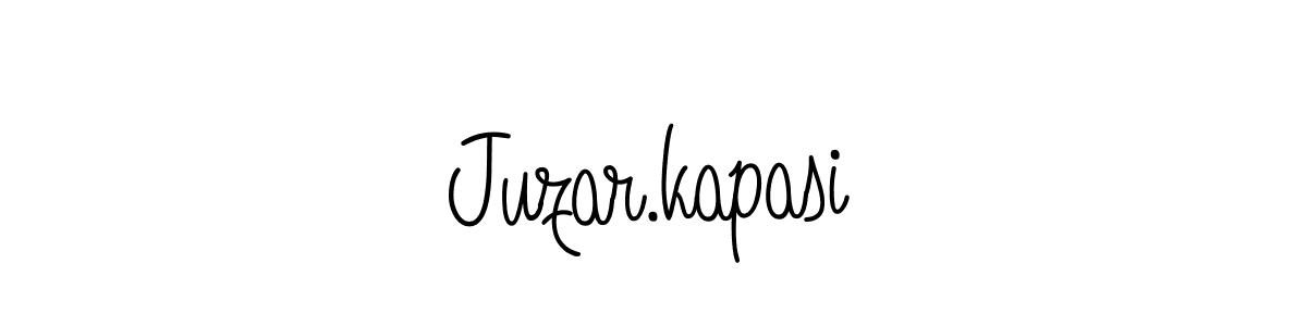 Make a beautiful signature design for name Juzar.kapasi. With this signature (Angelique-Rose-font-FFP) style, you can create a handwritten signature for free. Juzar.kapasi signature style 5 images and pictures png