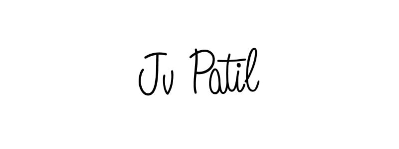 The best way (Angelique-Rose-font-FFP) to make a short signature is to pick only two or three words in your name. The name Jv Patil include a total of six letters. For converting this name. Jv Patil signature style 5 images and pictures png