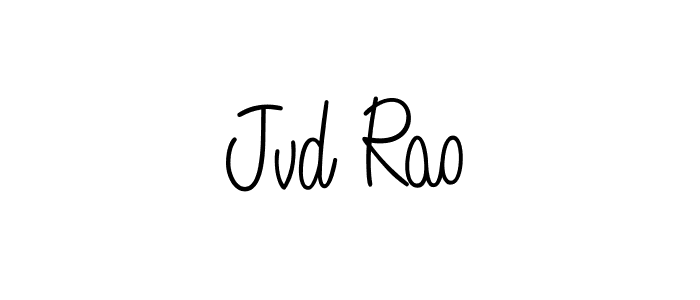 How to make Jvd Rao signature? Angelique-Rose-font-FFP is a professional autograph style. Create handwritten signature for Jvd Rao name. Jvd Rao signature style 5 images and pictures png