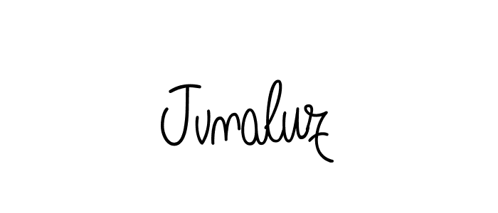 Make a beautiful signature design for name Jvnaluz. With this signature (Angelique-Rose-font-FFP) style, you can create a handwritten signature for free. Jvnaluz signature style 5 images and pictures png