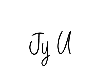 The best way (Angelique-Rose-font-FFP) to make a short signature is to pick only two or three words in your name. The name Jy U include a total of six letters. For converting this name. Jy U signature style 5 images and pictures png