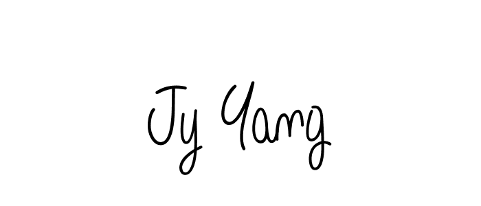 Make a beautiful signature design for name Jy Yang. With this signature (Angelique-Rose-font-FFP) style, you can create a handwritten signature for free. Jy Yang signature style 5 images and pictures png