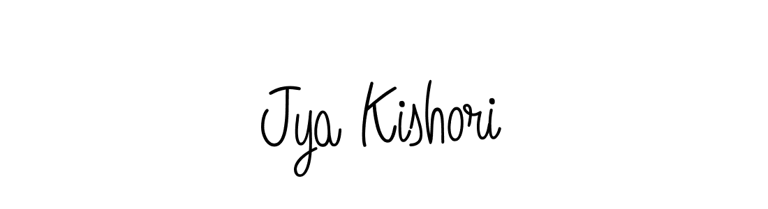 if you are searching for the best signature style for your name Jya Kishori. so please give up your signature search. here we have designed multiple signature styles  using Angelique-Rose-font-FFP. Jya Kishori signature style 5 images and pictures png