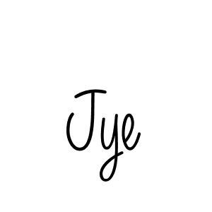 How to make Jye name signature. Use Angelique-Rose-font-FFP style for creating short signs online. This is the latest handwritten sign. Jye signature style 5 images and pictures png