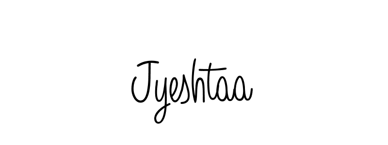 Jyeshtaa stylish signature style. Best Handwritten Sign (Angelique-Rose-font-FFP) for my name. Handwritten Signature Collection Ideas for my name Jyeshtaa. Jyeshtaa signature style 5 images and pictures png